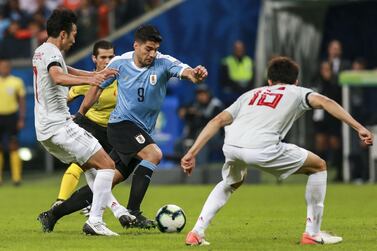 Uruguay striker Luis Suarez in action during the 2-2 Copa America draw against Japan. Getty Images