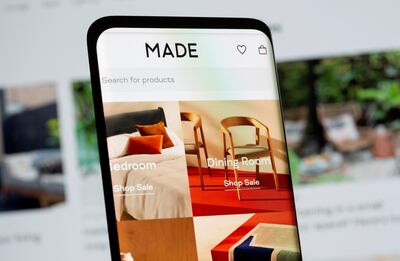 The Made.com website is seen on a smartphone. Reuters