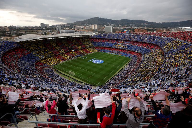 The Camp Nou crowd. Reuters