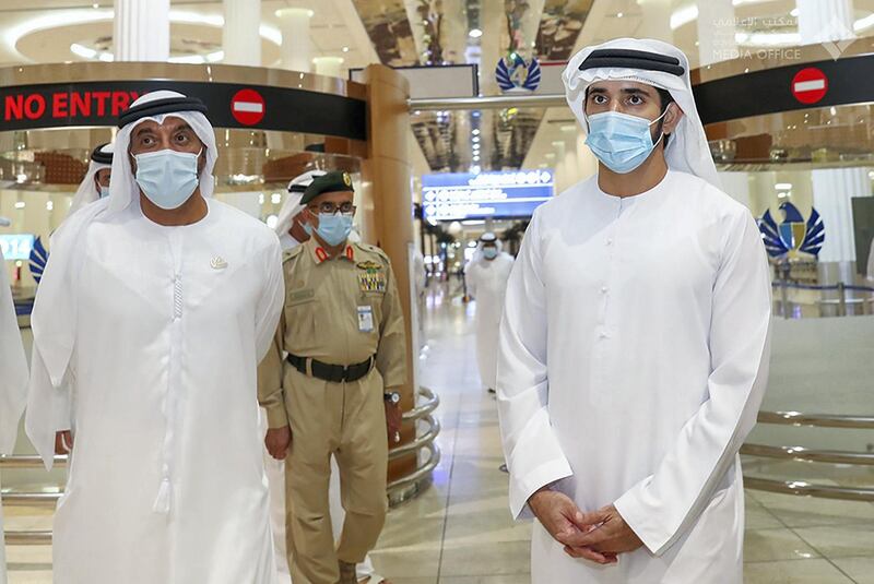 Sheikh Hamdan visits Dubai International Airport and reviews the preparations and preventive protocols in place to welcome tourists back. All images courtesy Dubai Media Office