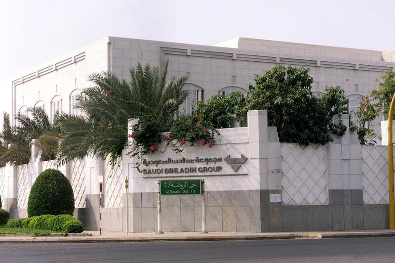 View of the main office of the Saudi Bin Laden Group in Jeddah 20 September 2001.    AFP PHOTO/Mahmoud MAHMOUD / AFP PHOTO / MAHMOUD MAHMOUD