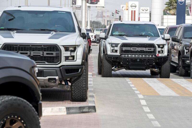 SHARJAH, UNITED ARAB EMIRATES. 08 DECEMBER 2017. Al Tayer Motors event in Sharjah celebrating the 100 years of Ford trucks.. (Photo: Antonie Robertson/The National) Journalist: Adam Workman. Section: Motoring.