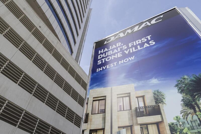 Damac Properties is expected to continue reporting disappointing numbers for the rest of the year as well as in 2020 . Antonie Robertson / The National