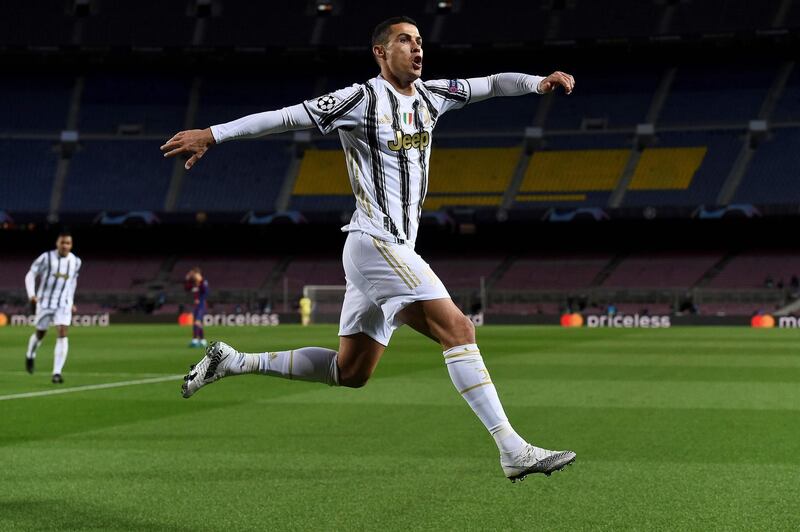 LW: Cristiano Ronaldo (Juventus). Any double at Camp Nou is special for CR7. His brace won his duel with Lionel Messi and took Juve above Barcelona to the top of their group. AFP