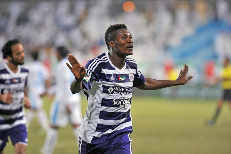 Al Ain’s Asamoah Gyan is determined to stay on at the club. Al Ittihad

