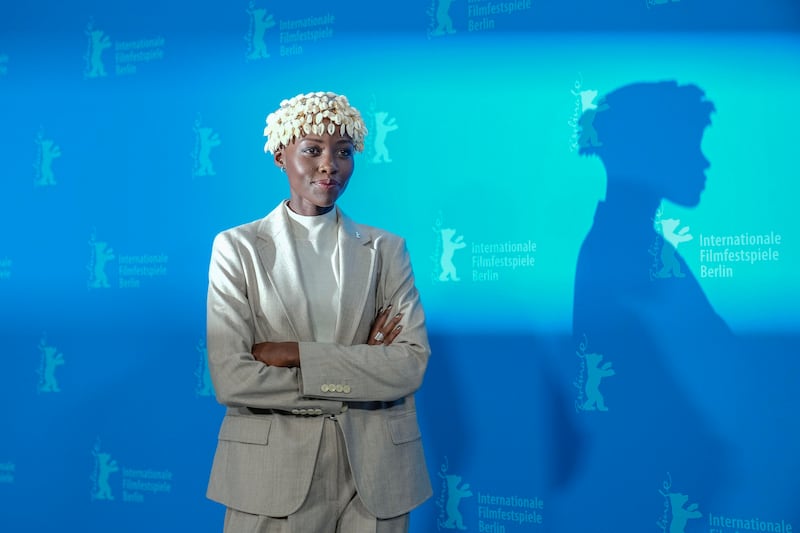 President of the International Jury Lupita Nyong'o at the opening day of International Film Festival, Berlinale, Berlin. AP