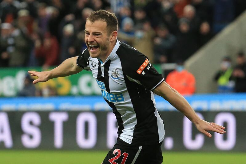 Ryan Fraser - 7: Left limping from first-half Holgate challenge. Bundled home first league goal for Newcastle after fine work by Saint-Maximin and given standing ovation for his efforts when taken off late. AFP