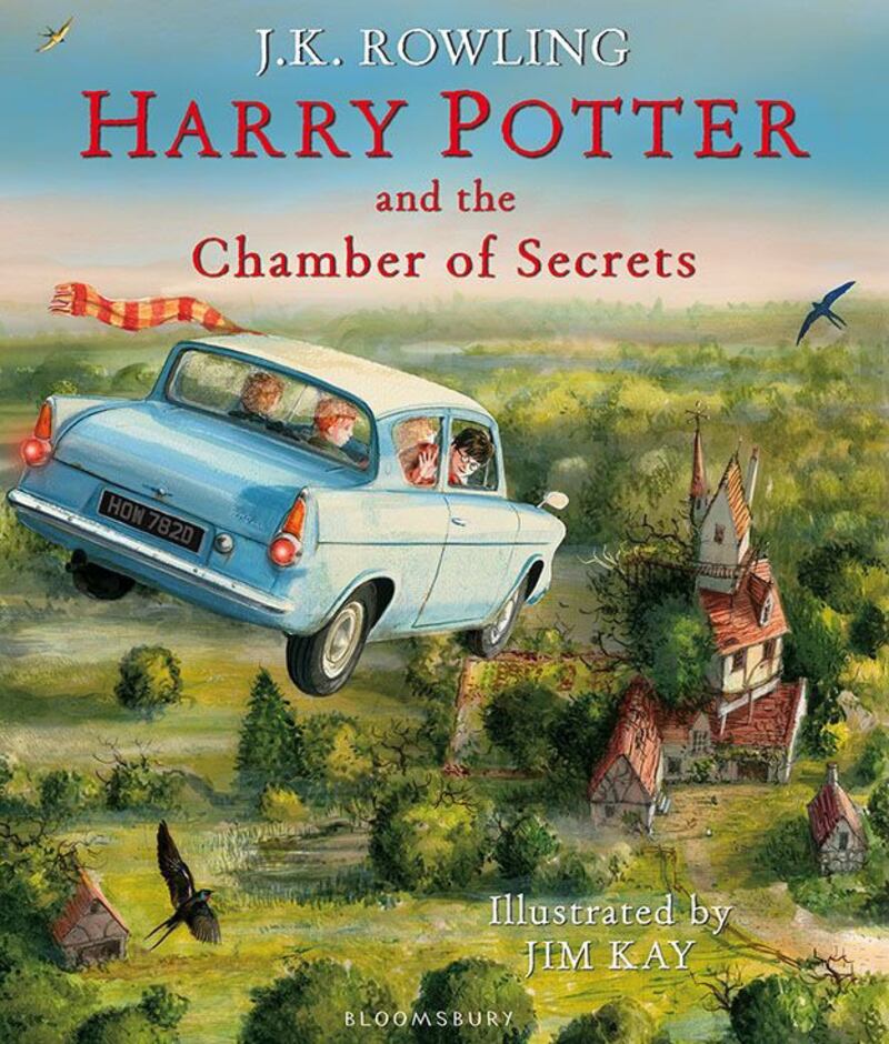 A handout book cover image of "Harry Potter and the Chamber of Secrets: Illustrated Edition (Harry Potter Illustrated Edition)" by J.K. Rowling (Courtesy: Bloomsbury) *** Local Caption ***  wk29ap-books-chamber.jpg