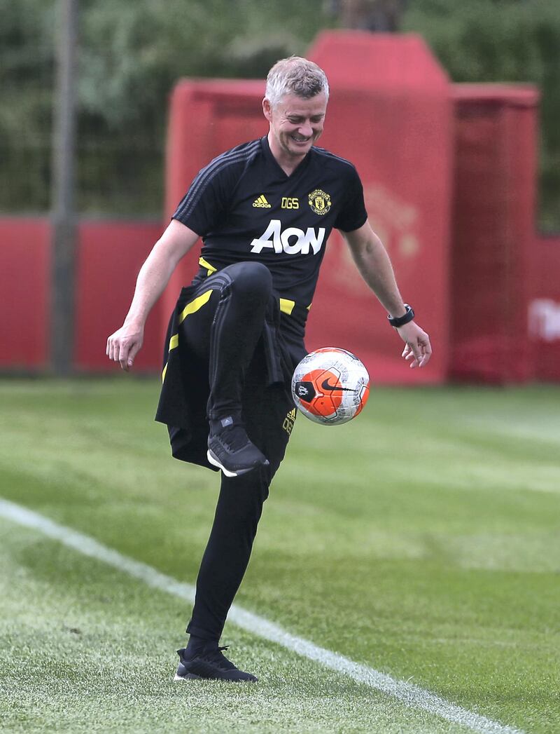 MANCHESTER, ENGLAND - JUNE 17: (EXCLUSIVE COVERAGE) Manager Ole Gunnar Solskjaer of Manchester United at Aon Training Complex on June 17, 2020 in Manchester, England. (Photo by Matthew Peters/Manchester United via Getty Images)