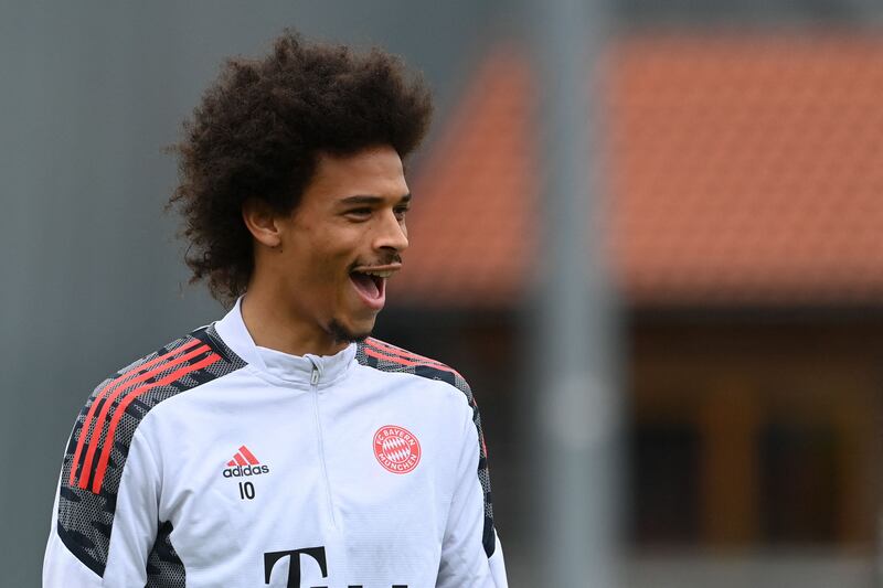 Bayern Munich' midfielder Leroy Sane attends a training session. AFP