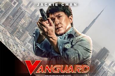 The Burj Khalifa can be spied in the background of the poster for Jackie Chan's latest film, 'Vanguard'. Supplied