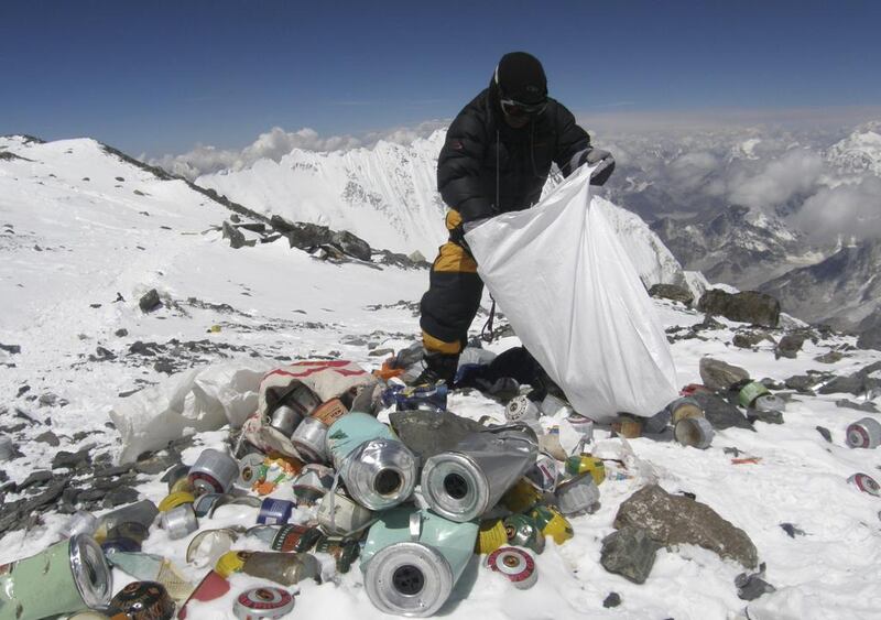 A reader hails the Nepal government’s decision to set up a waste disposal centre at the Everest base. Namgyal Sherpa / AFP

