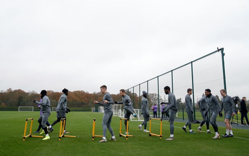 Tottenham Hotspur players training. Reuters