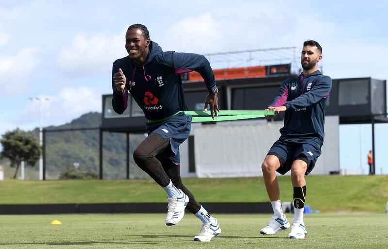 Jofra Archer and Saqib Mahmood. Getty