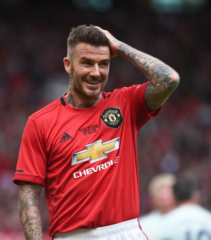 Beckham relished his return to Old Trafford. Getty