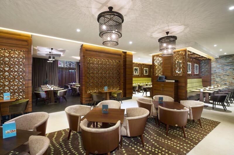 A handout photo of lounge at Hilton Garden Inn Dubai Al Muraqabat (Courtesy: Hilton Garden Inn) *** Local Caption ***  wk16de-tr-insider-muraqabat02.jpg