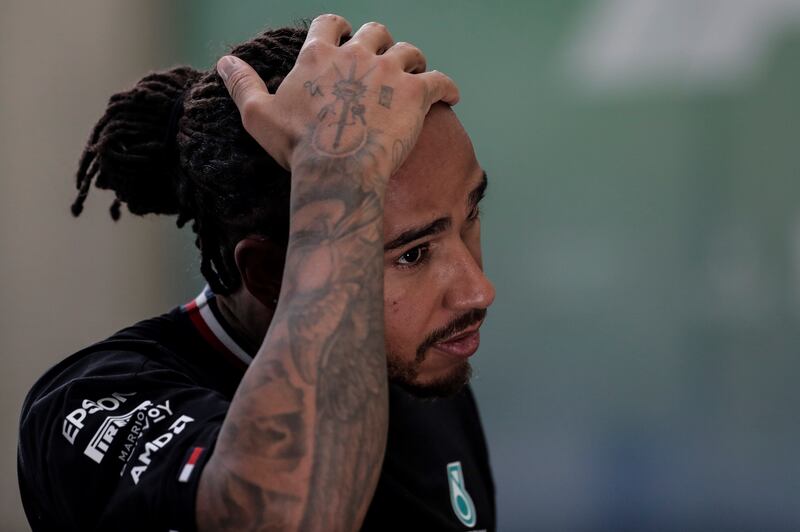 Lewis Hamilton's Formula One title hopes are slipping away in Brazil. EPA