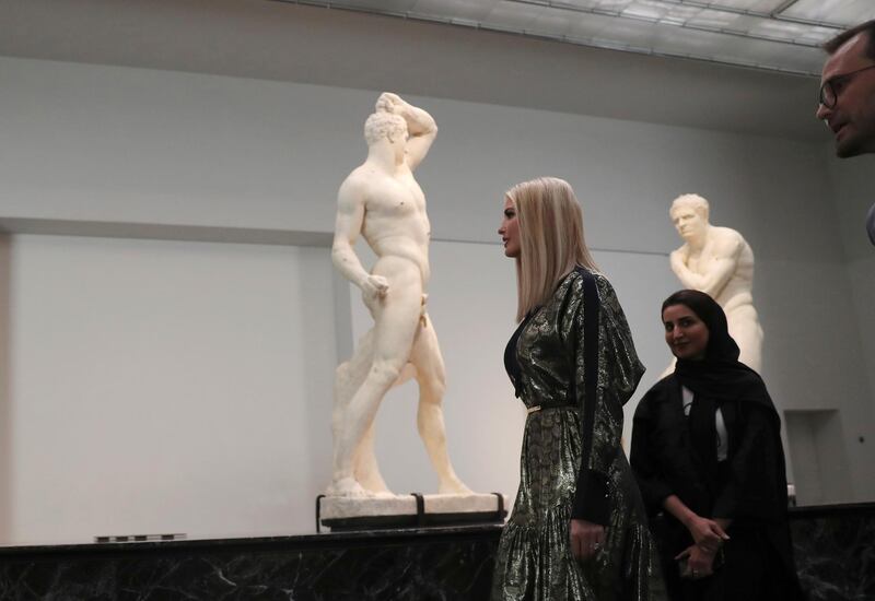Ivanka Trump visits Louvre Abu Dhabi Museum in Abu Dhabi. AP