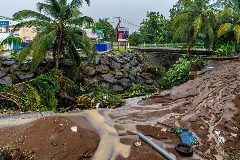 The aftermath of tropical storm Fiona in Capesterre-Belle-Eau, on the French island of Guadeloupe in the southern Caribbean Sea. All photos: AFP