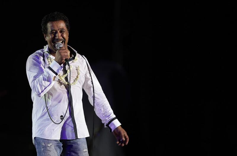 Algerian singer Cheb Khaled headlines the first of this year's Formula One Abu Dhabi after-race concerts. EPA