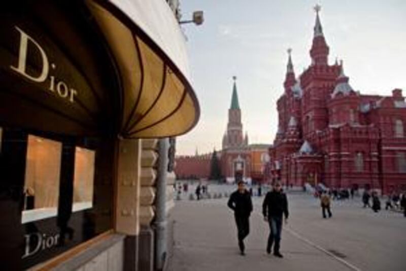 The Red Square in the very centre of Moscow with on the right hand side the Russian National History Museum.