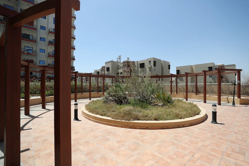 The courtyard area provides some green space 