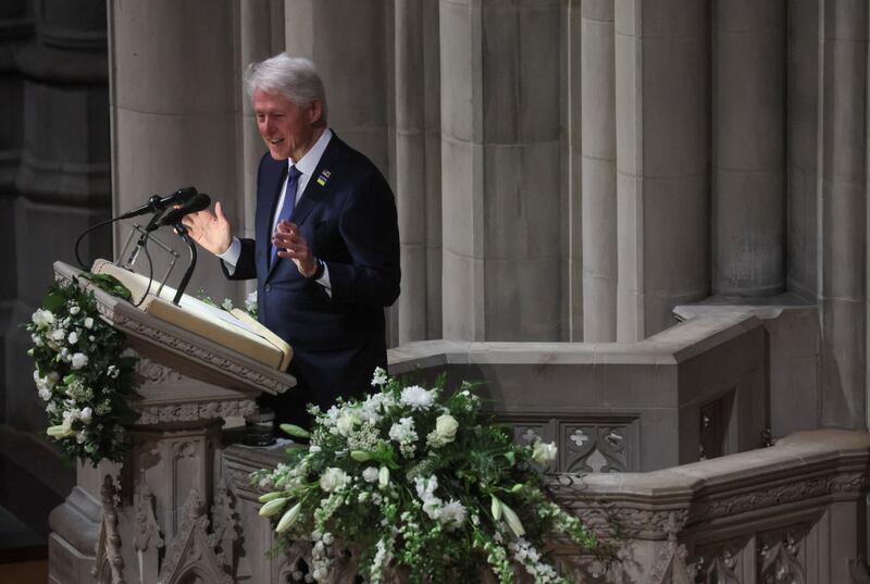 Former US president Bill Clinton pays tribute to Albright. Reuters
