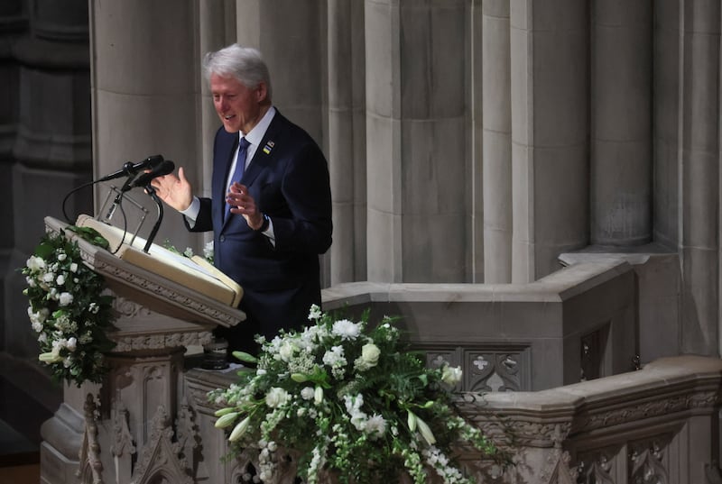 Former US president Bill Clinton pays tribute to Albright. Reuters
