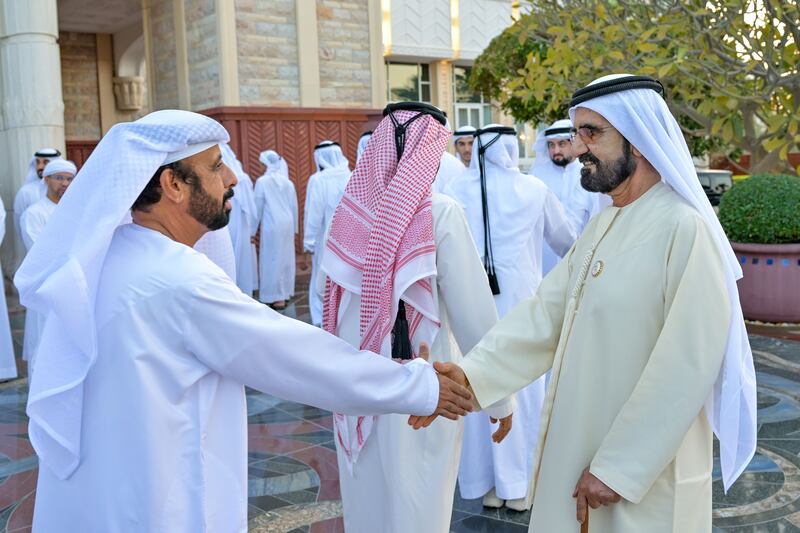 Sheikh Mohammed welcomes his guests