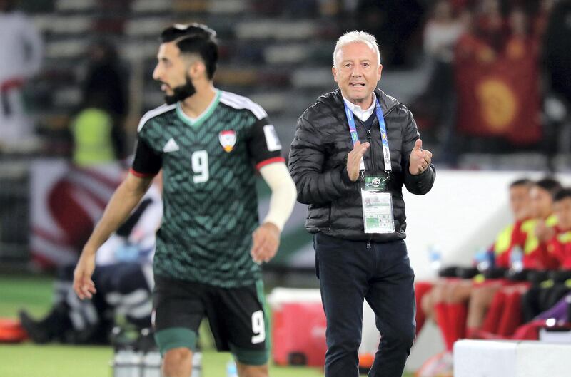 
ABU DHABI , UNITED ARAB EMIRATES , January 21 – 2019 :- Alberto Zaccheroni , head coach of UAE during the AFC Asian Cup UAE 2019 football match between UNITED ARAB EMIRATES vs. KYRGYZ REPUBLIC held at Zayed Sports City in Abu Dhabi. ( Pawan Singh / The National ) For News/Sports
