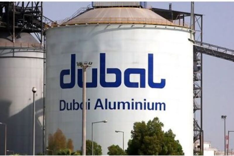 Emal, a joint venture between Dubai Aluminium (Dubal) and Mubadala, is building the world's largest single-site smelter at a 6-square-kilometre location at the Khalifa Industrial Zone in Taweelah. Above, a Dubal site in Jebel Ali port. Pawan Singh / The National