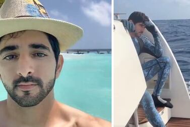 Sheikh Hamdan has been holidaying in the Maldives this week. Instagram / Faz3