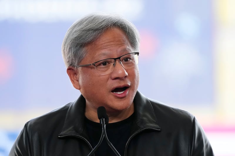 Nvidia co-founder Jensen Huang has a personal fortune of $46.1 billion after shares in the chipmaker surged more than 10 per cent. AP Photo