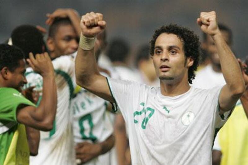 Yasser Al Qahtani, right, is hoping he has plenty to celebrate with Mirel Radoi and his Al Ain teammates this season.