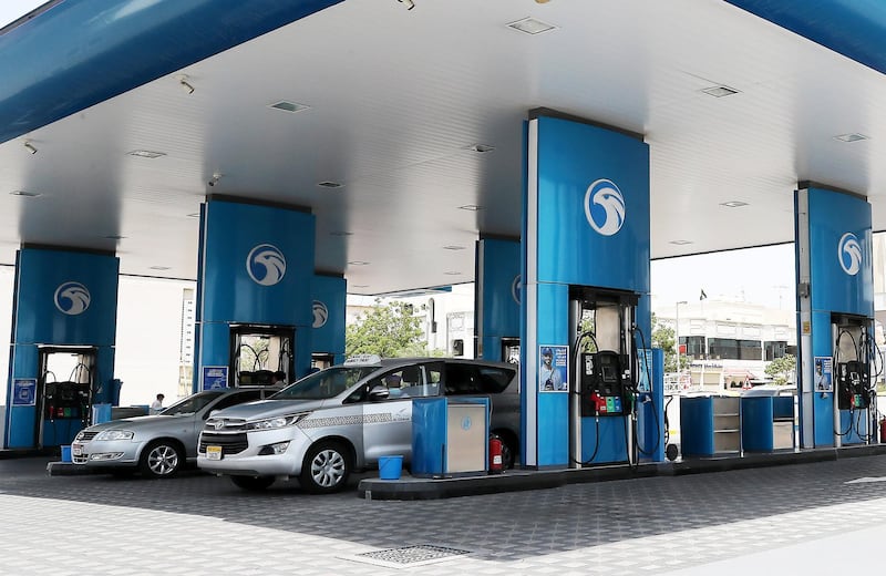 ABU DHABI, UNITED ARAB EMIRATES , May 31 – 2020 :- View of the ADNOC gas station in Abu Dhabi. (Pawan Singh / The National) For News/Online/Stock