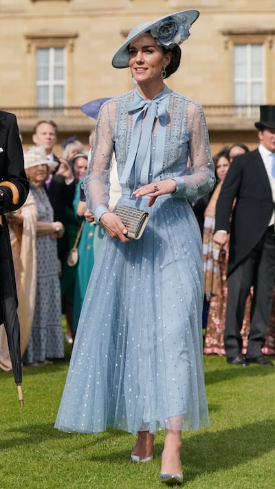 Catherine, Princess of Wales, wearing Elie Saab to attend a coronation celebration in May. Getty Images 