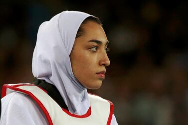 Kimia Alizadeh Zenoorin (IRI) of Iran at the 2016 Olympics in Rio De Janeiro, Brazil. REUTERS/Issei Kato