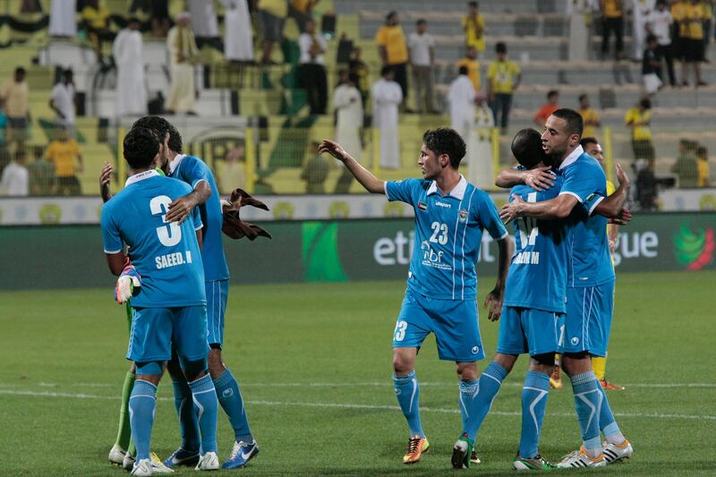 Dubai, United Arab Emirates - April 14, 2013.  Dibba scored 3 against 2 for Al Wasl as Dibba went on to win the match.  Etisalat Pro League round 21.  ( Jeffrey E Biteng / The National )