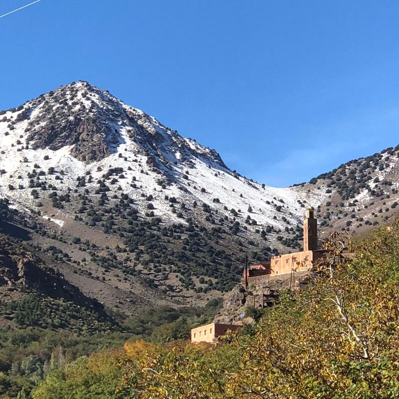 The view from Alice Morrison's living room in the small village of Imlil. Courtesy Alice Morrison