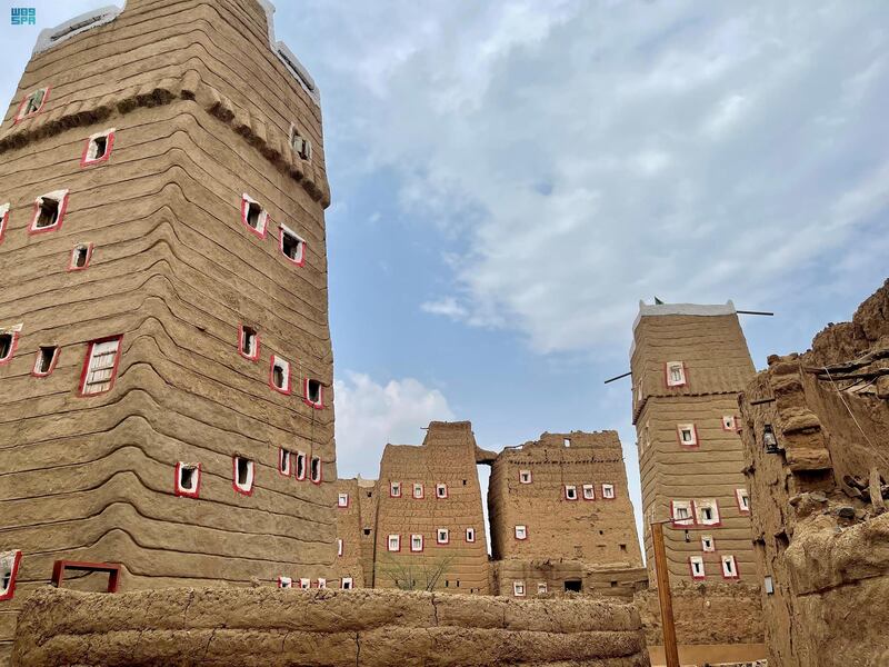 Mud-brick buildings in Dhahran Al Janub. SPA