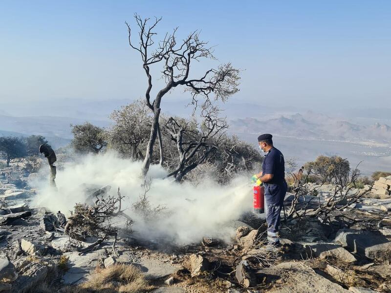 Ras Al Harq fire. Photo: Oman News Agency