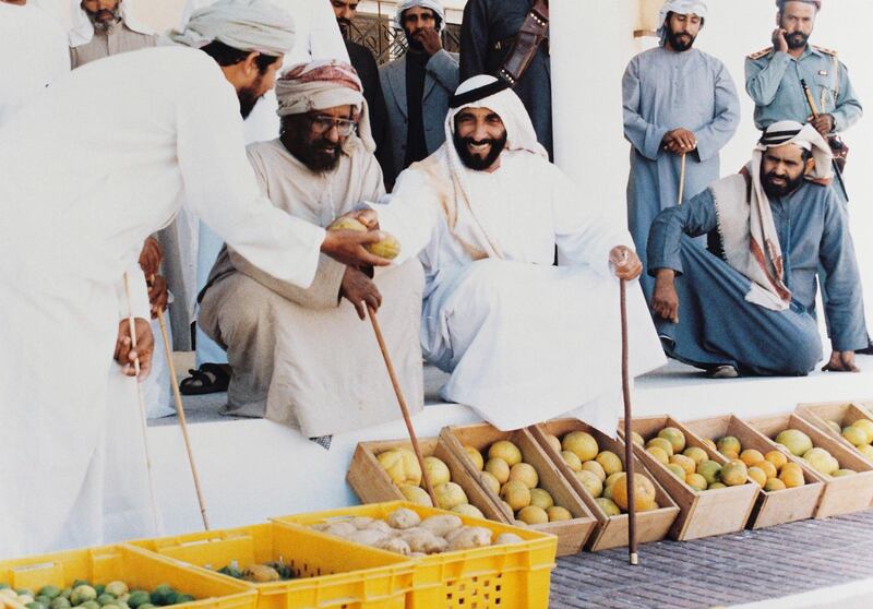 An image from the Itihad archive. Courtesy Al Itihad.
Abu Dhabi, UAE. Sheikh Zayed and agriculture.
 *** Local Caption ***  2 (14).jpg
