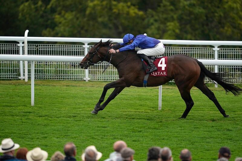 CHICHESTER, ENGLAND - JULY 30: James Doyle riding Pinatubo wins The Qatar Vintage Stakes at Goodwood Racecourse on July 30, 2019 in Chichester, England. (Photo by Alan Crowhurst/Getty Images)