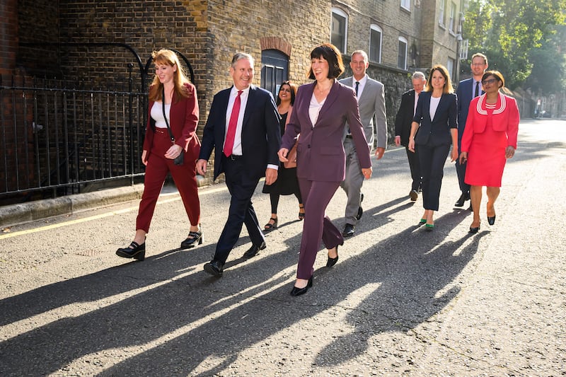 Mr Starmer with his shadow cabinet in London in September 2023. Getty Images