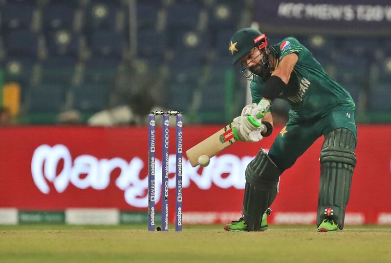 Pakistan's Mohammad Rizwan accelerated brilliantly in the second half of the innings. AP