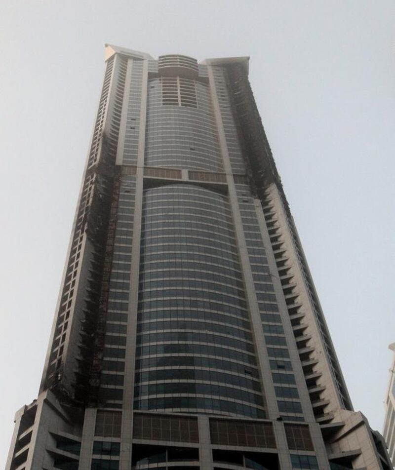A general view of the upper floors of the Torch skyscraper. EPA