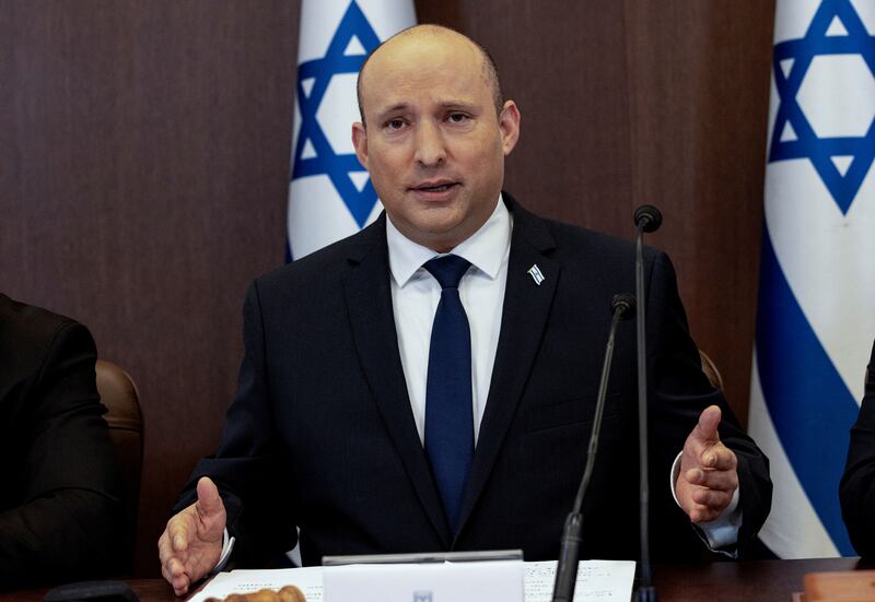 Israeli Prime Minister Naftali Bennett discussed Iranian military activity across the Middle East with US President Joe Biden. Reuters