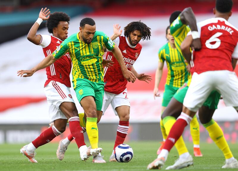 Mohamed Elneny: 5 – The 28-year-old screened the midfield and his backline well during most of the game but should have closed Pereira better to deny him space. Played some neat passes that helped Arsenal play from the back. AP