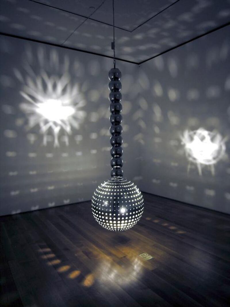 Otto Piene's 1972 work Hängende Lichtkugel [Hanging Light Ball]. Courtesy Guggenheim Abu Dhabi