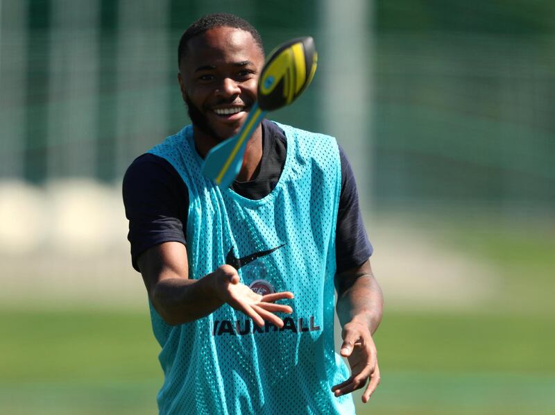 England's Raheem Sterling during trainingLee Smith / Reuters